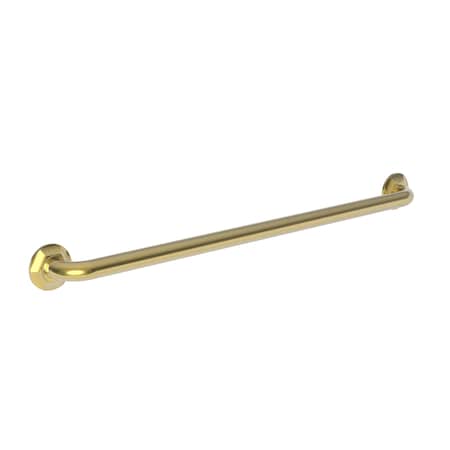 Newport Brass 35" L, Two Post, Solid Brass, 32" Grab Bar in Polished Gold, Pvd, Polished Gold (PVD) 1200-3932/24
